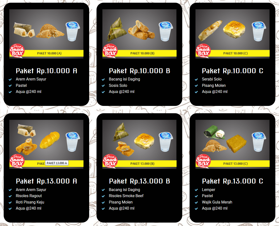 Menu Snack Box di Kapuk Mutiara, Jakarta Utara 082124347768