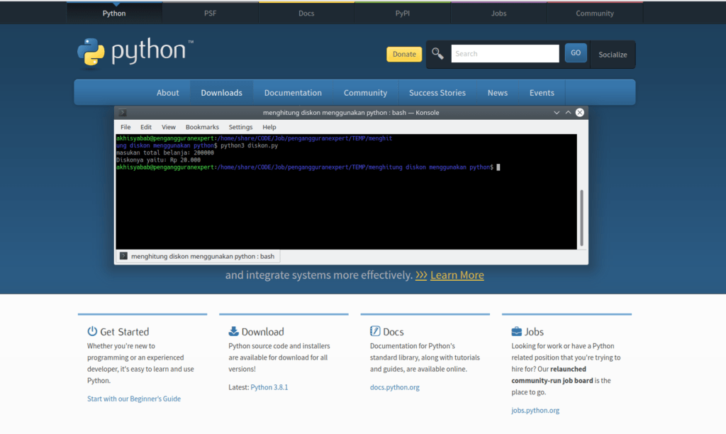 Program diskon menggunakan python Pesona Informatika