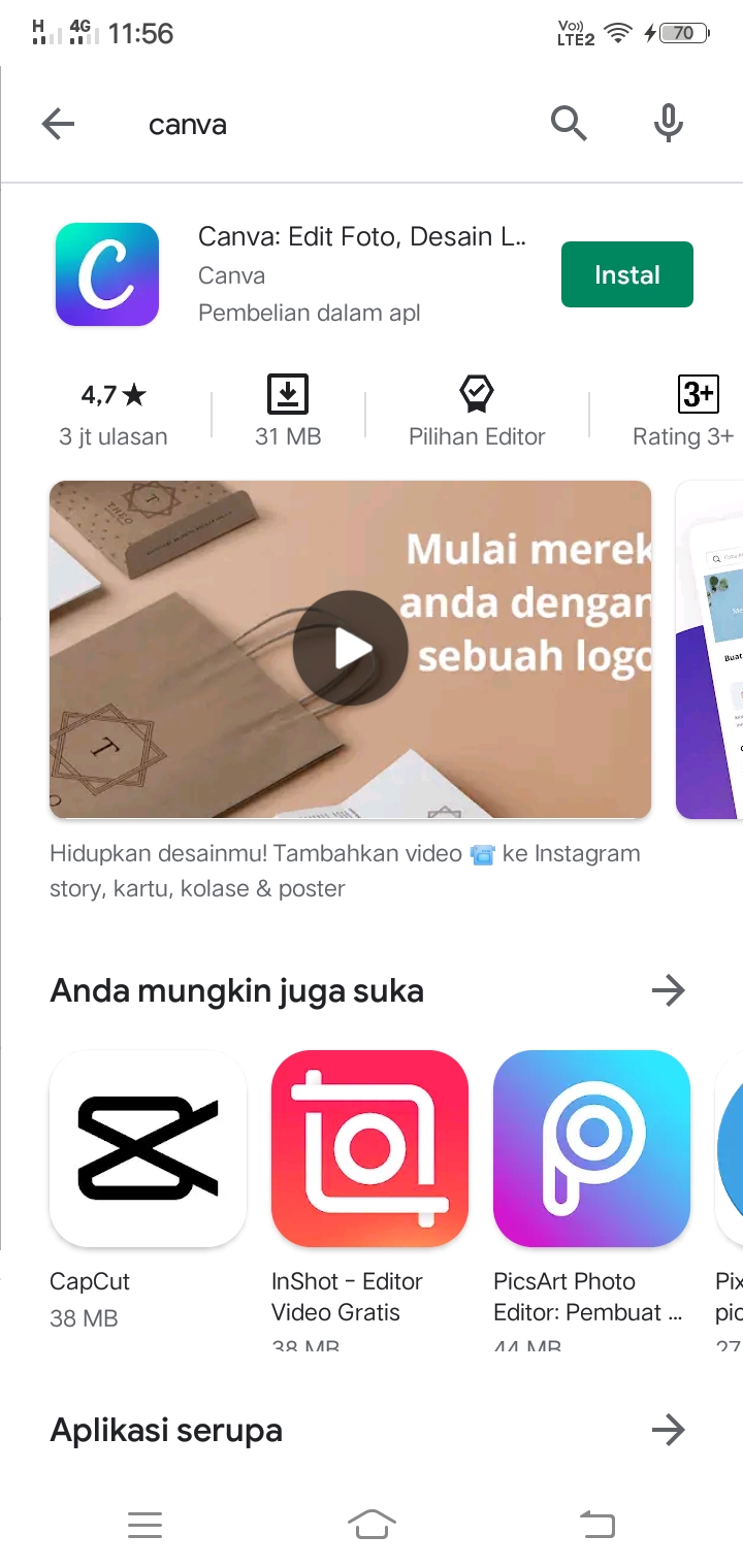 Keren!, Cara membuat poster di canva menggunakan android