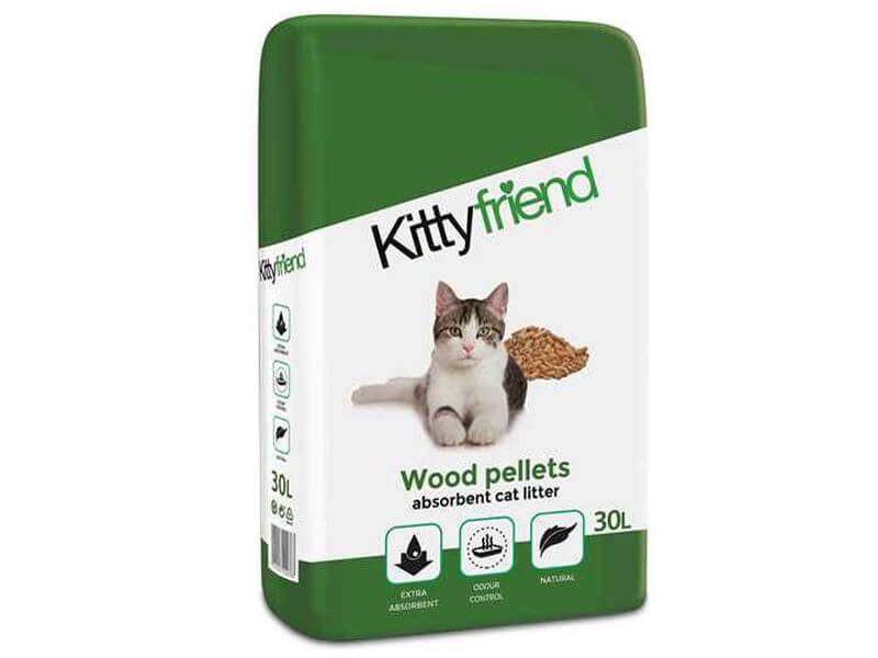 Kittyfirend Wood Pellet Cat Litter 30 Litres Pet Bliss Ireland