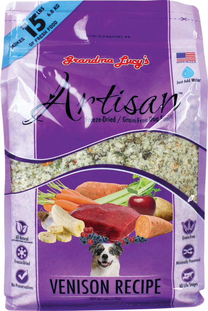 Grandma Lucy's ARTISAN VENISON Dog Food 3lb Pet Insight