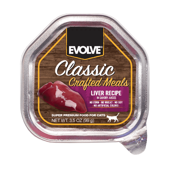 Sunshine Mills, Inc. Evolve Classic Crafted Meals Liver Recipe in Savory Juices Wet Cup Cat