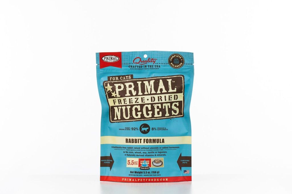 Primal Pet Foods 5.5oz Feline Rabbit Formula Nuggets Pet Insight