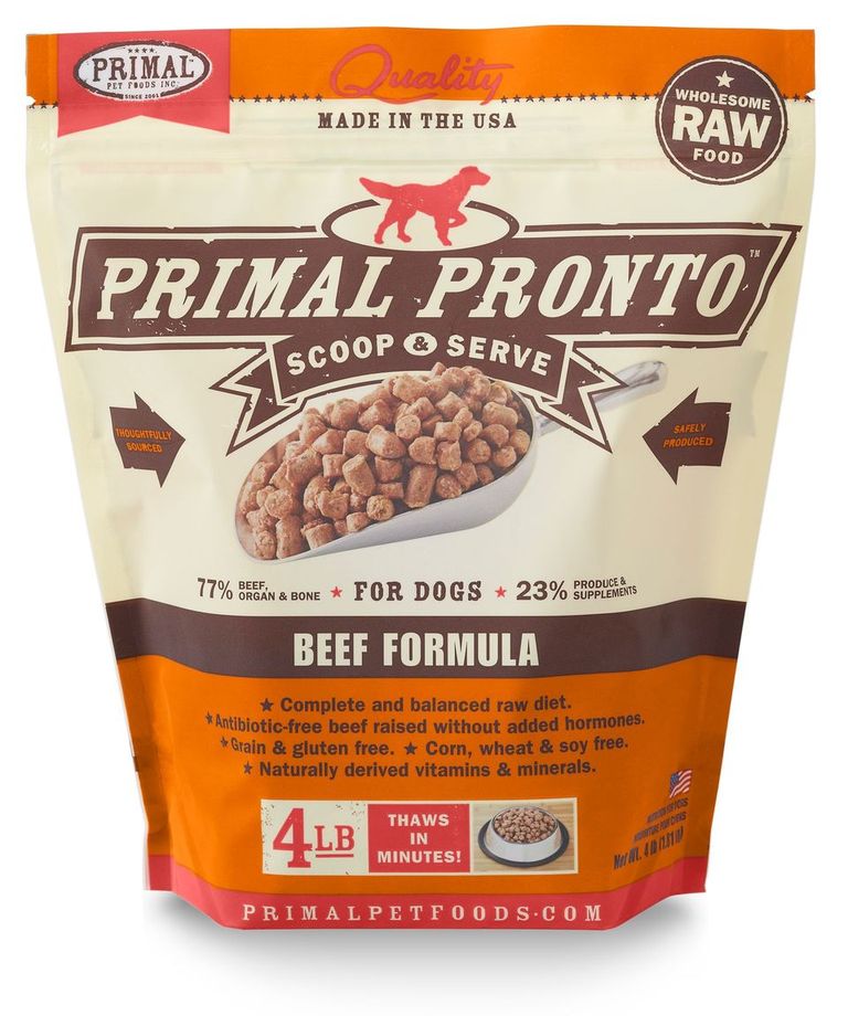 Primal Pet Foods 4lb Canine Beef Pronto Formula Pet Insight