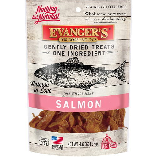 Evangers Pet Food Nothing But Natural Gently Dried Salmon Treats for