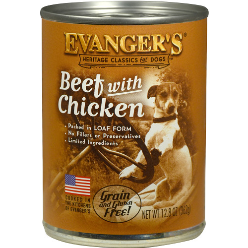 Evangers Pet Food Heritage Classic Beef with Chicken for Dogs Pet
