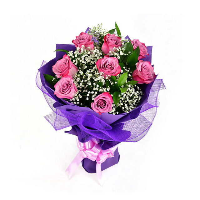 Lavender Roses Bouquet Bunch of Lavender Roses Petal Box