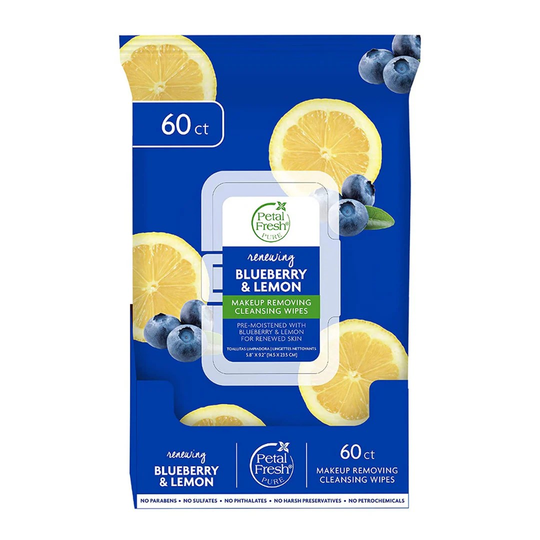 Renewing Blueberry & Lemon Makeup Removing Wipes Petal Fresh