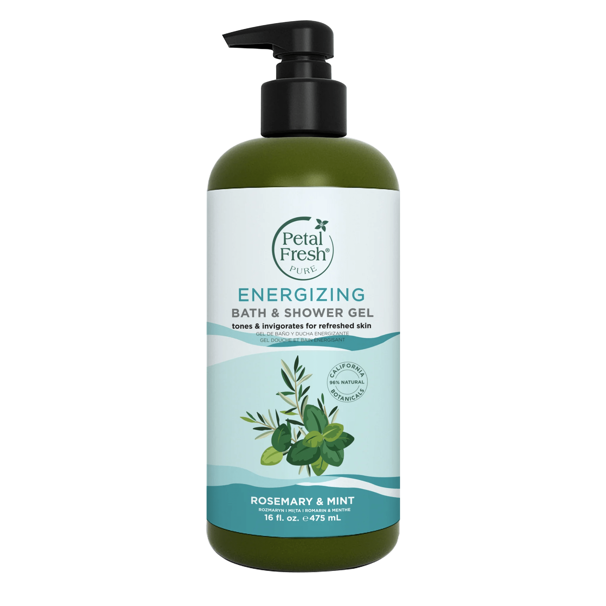 Energizing Bath & Shower Gel with Rosemary & Mint Petal Fresh