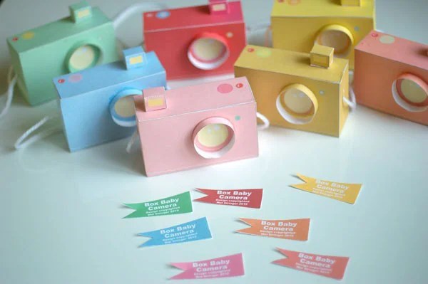 Printable Paper Craft Pastel Cameras