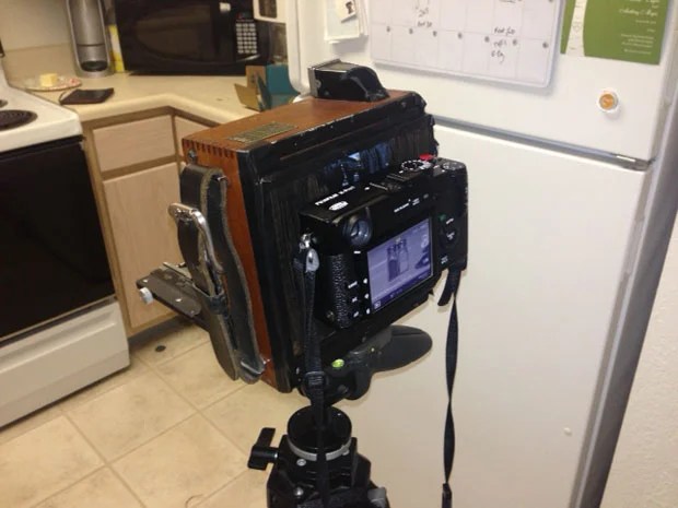 Speed Graphic 4x5 Converted Into a Fuji X Mirrorless Camera