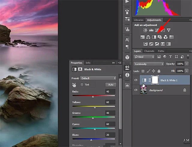 How to Use a B&W Layer in to Adjust the Brightness of Colors In Photos