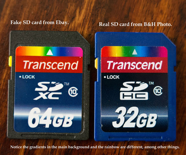 Warning Watch Out for Fake Memory Cards on eBay