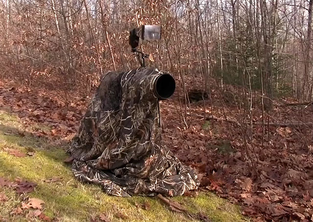 The LensHide is an UltraPortable Invisibility Cloak for Wildlife Photographers