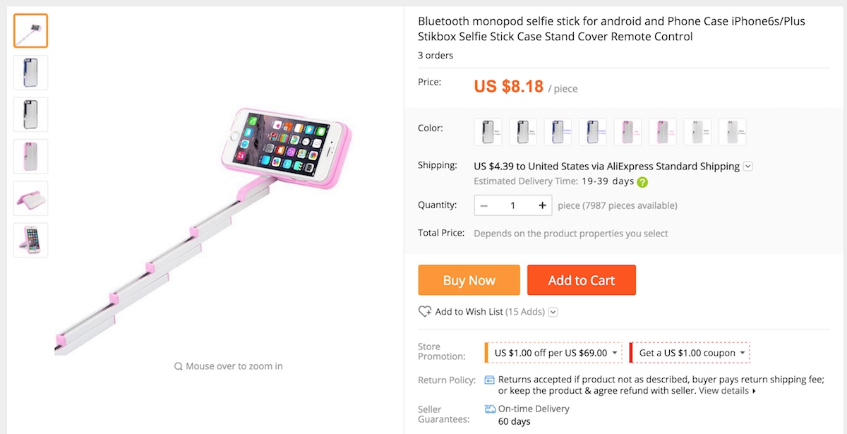 Popular Selfie Stick Kickstarter Copied and Undercut by China in Record