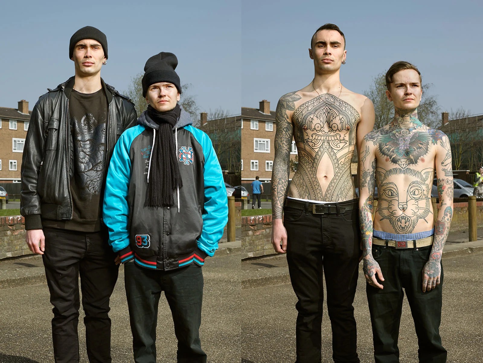 Portraits of Tattooed People, With and Without Clothes