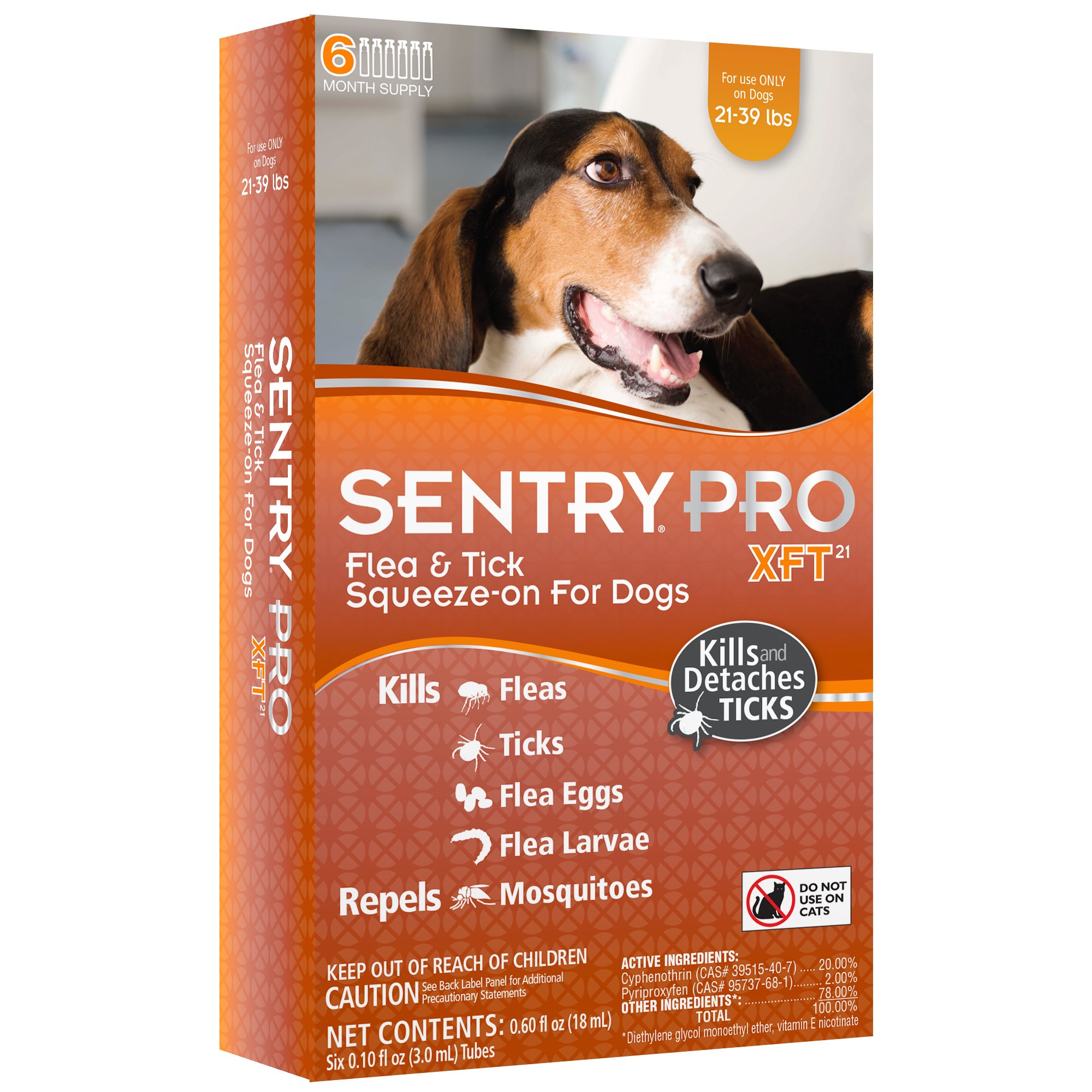 Sentry Pro XFT SqueezeOn Dogs 21 to 39 lbs. Flea & Tick Treatment Petco