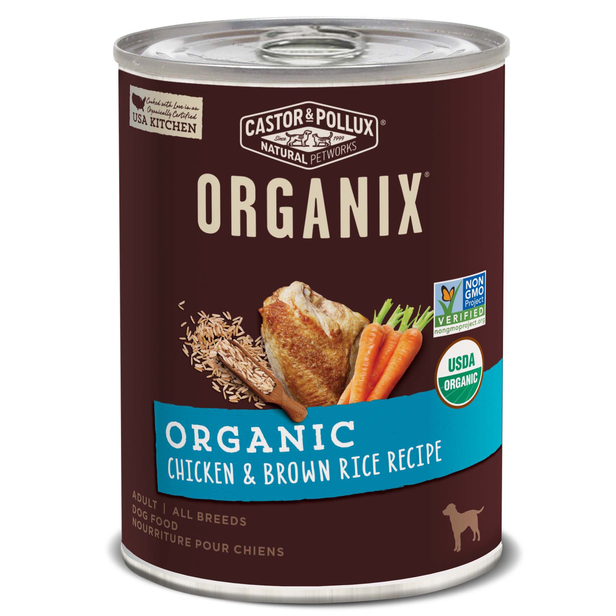 Castor & Pollux Organix Organic Chicken & Brown Rice Recipe Wet Dog