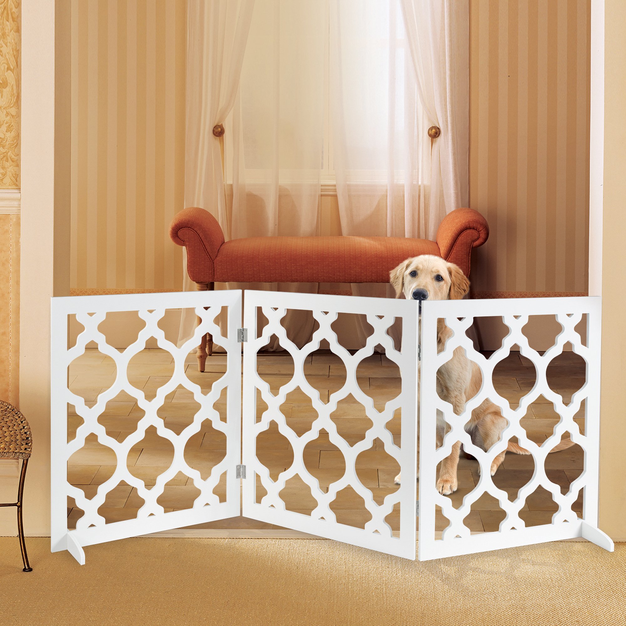 Richell Freestanding StepOver Pet Gate Petco