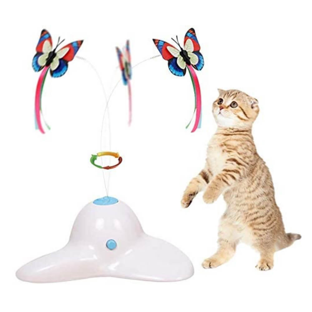 Cat Toy Automatic Electric 360° Rotating Butterfly Petco BD