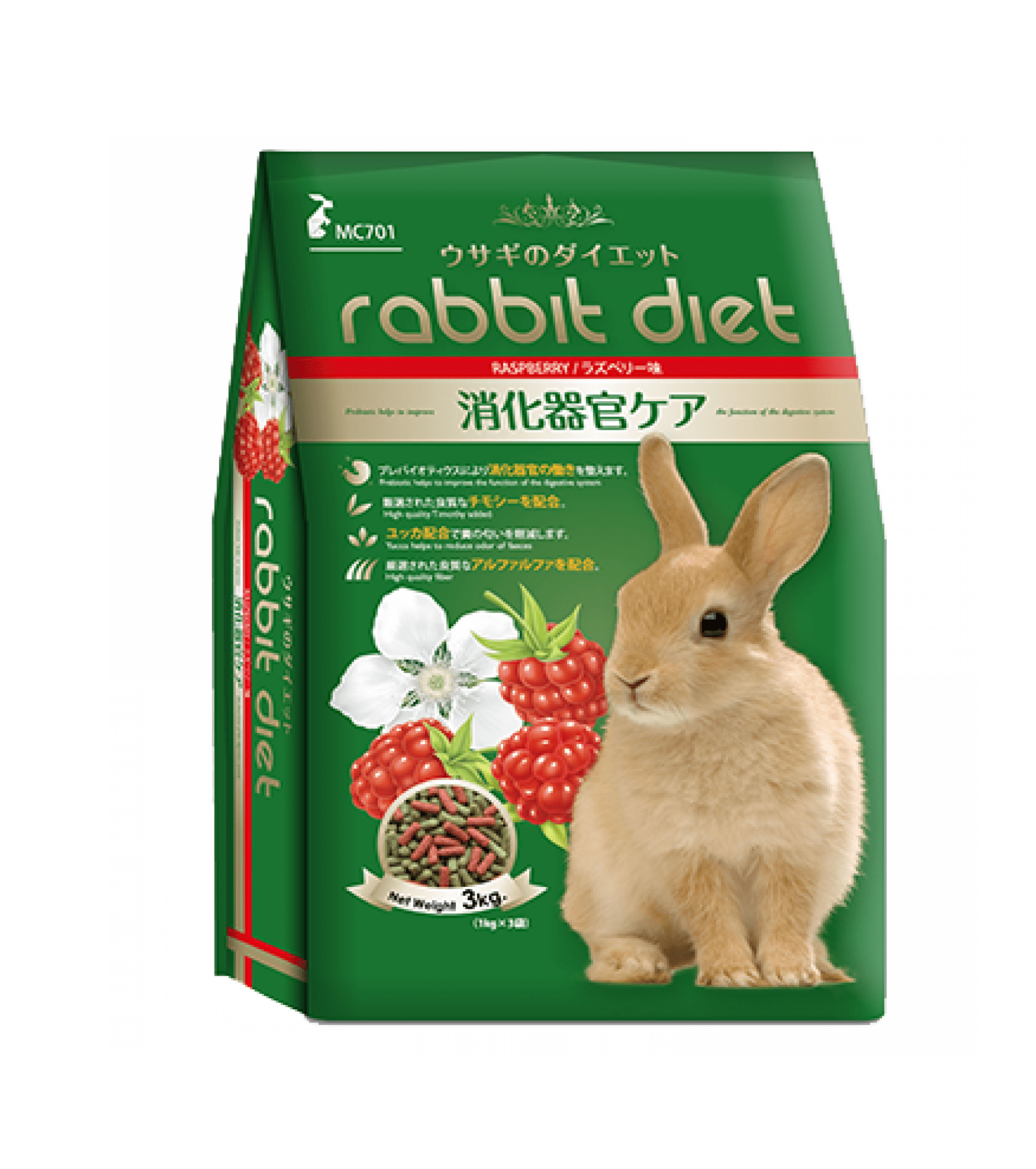 Rabbit Diet Raspberry 3kg Petco BD