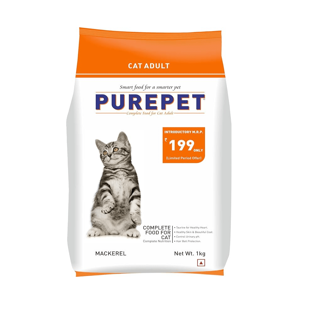 Purepet Dry Cat Adult Food Mackerel Flavour Petco BD