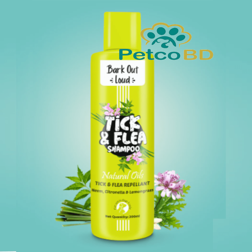 Bark Out Loud Tick & Flea Shampoo Natural Oils For cats & Dogs 200ml