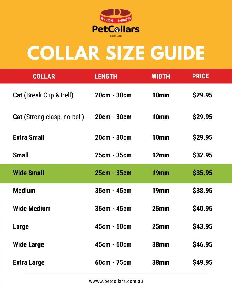 Australian Dog Collars With Embroidery Wide Small