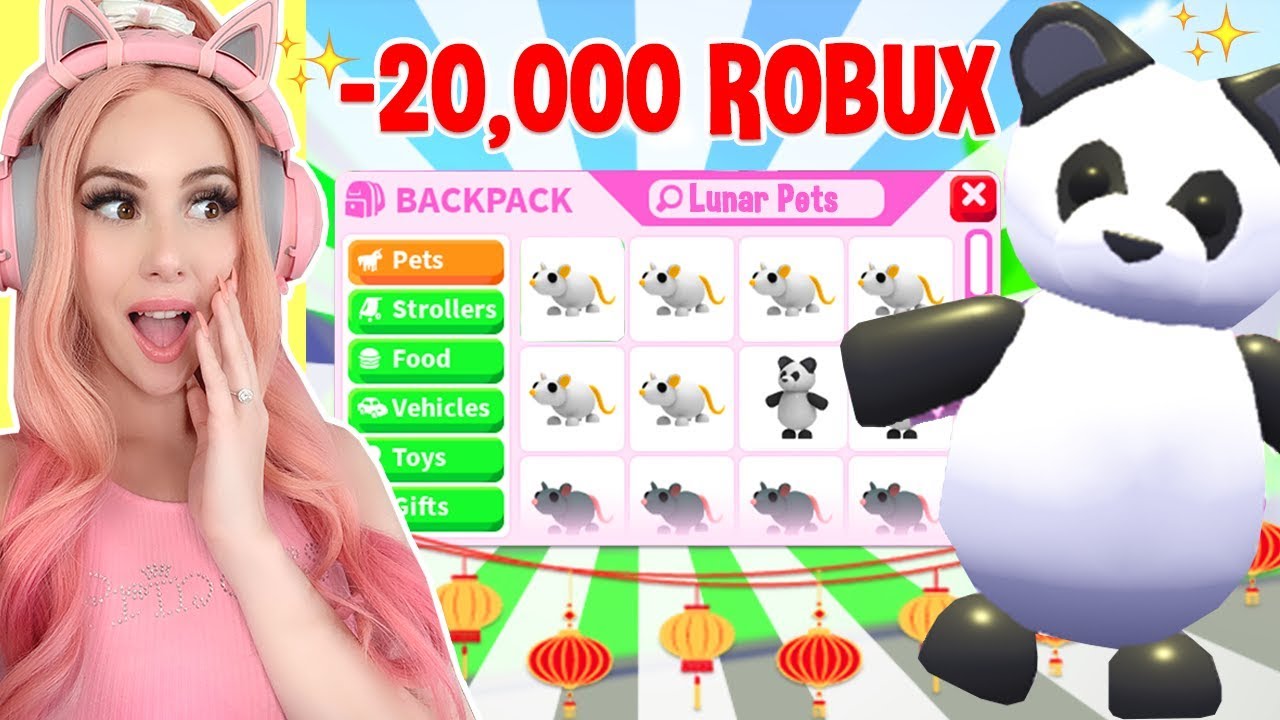 I Spent ALL MY ROBUX On The New LUNAR PETS IN ADOPT ME