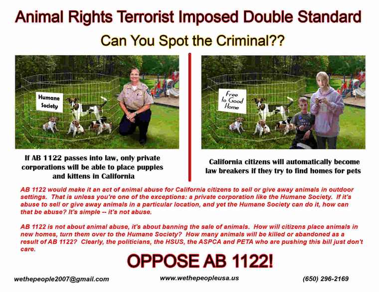 DisplaySellGive Away Animal NOW Equals “Animal ABUSE” Pet Defense
