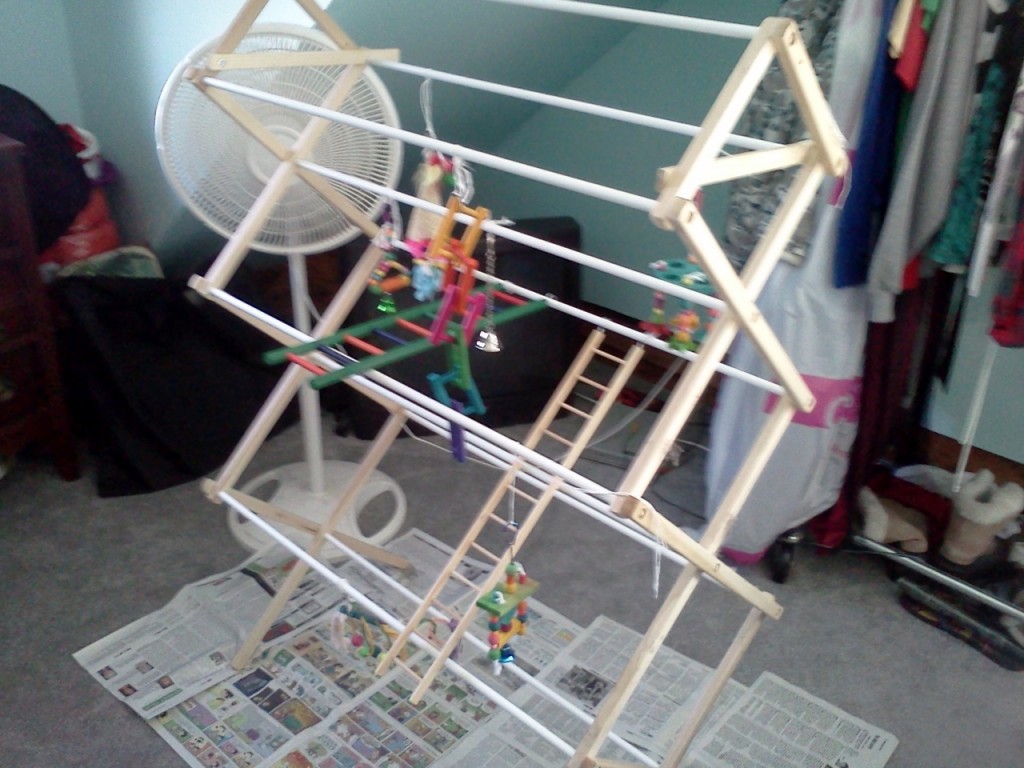 Laundry Rack Bird Jungle Gym
