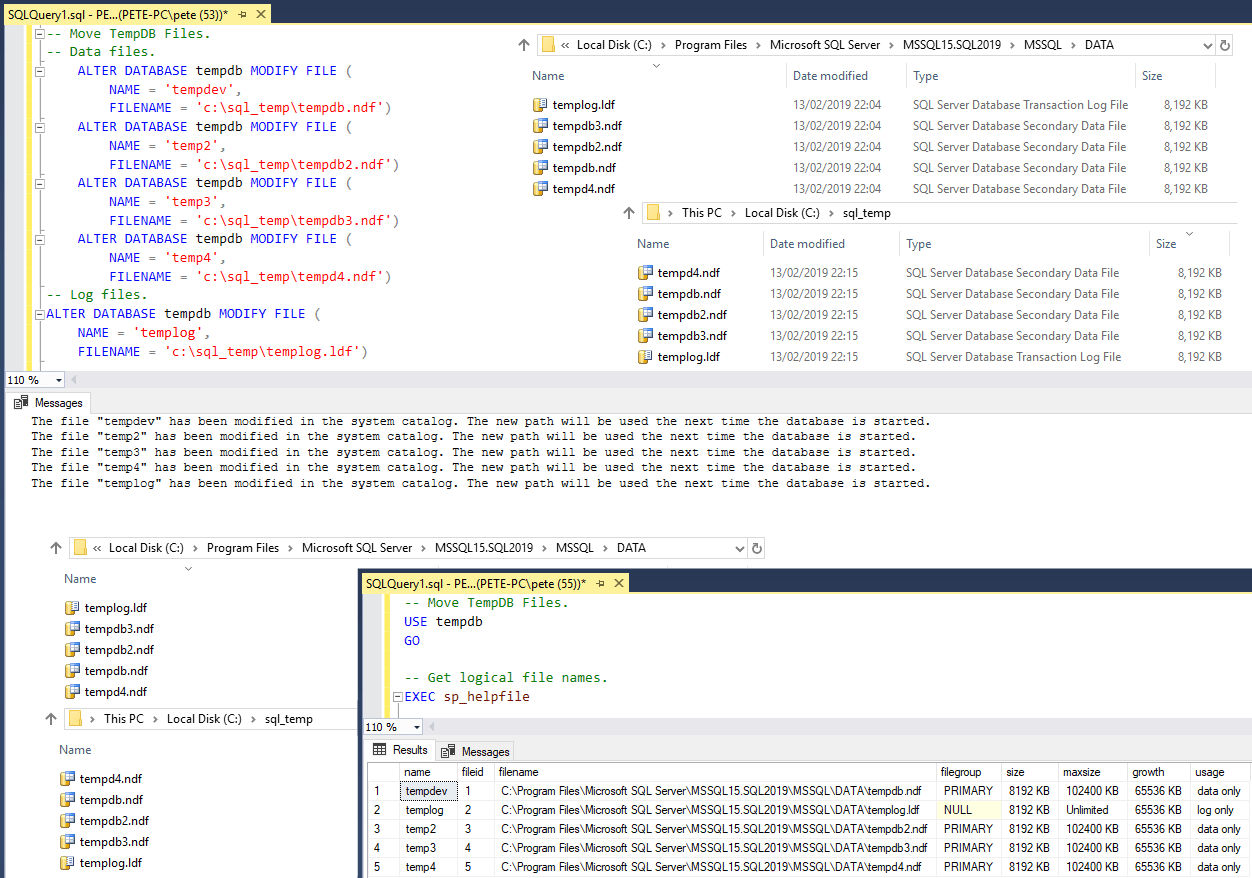 Moving TempDB Files in SQL Server MSSQL DBA Blog