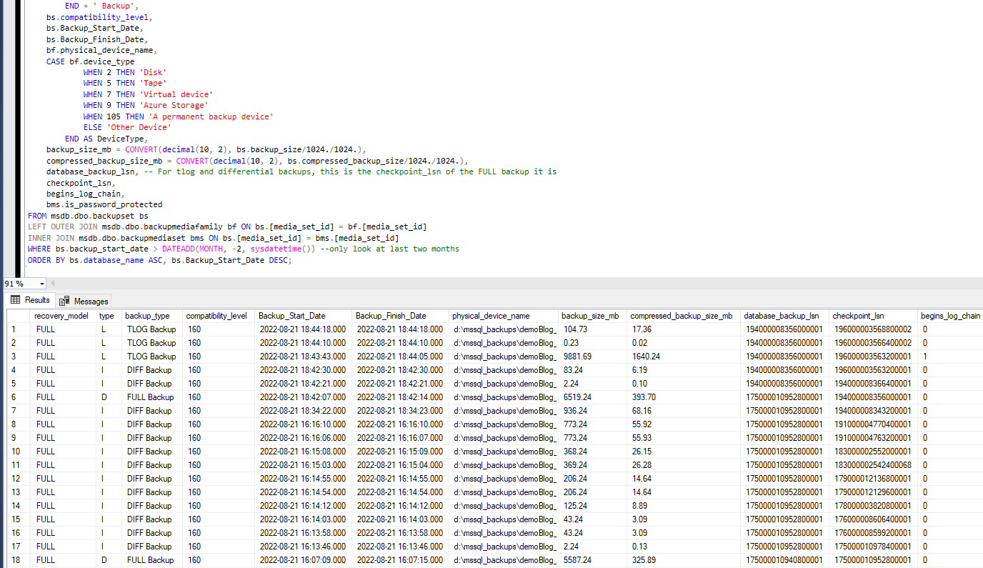How to Get Last Backup Times for all Databases in SQL Server MSSQL DBA Blog