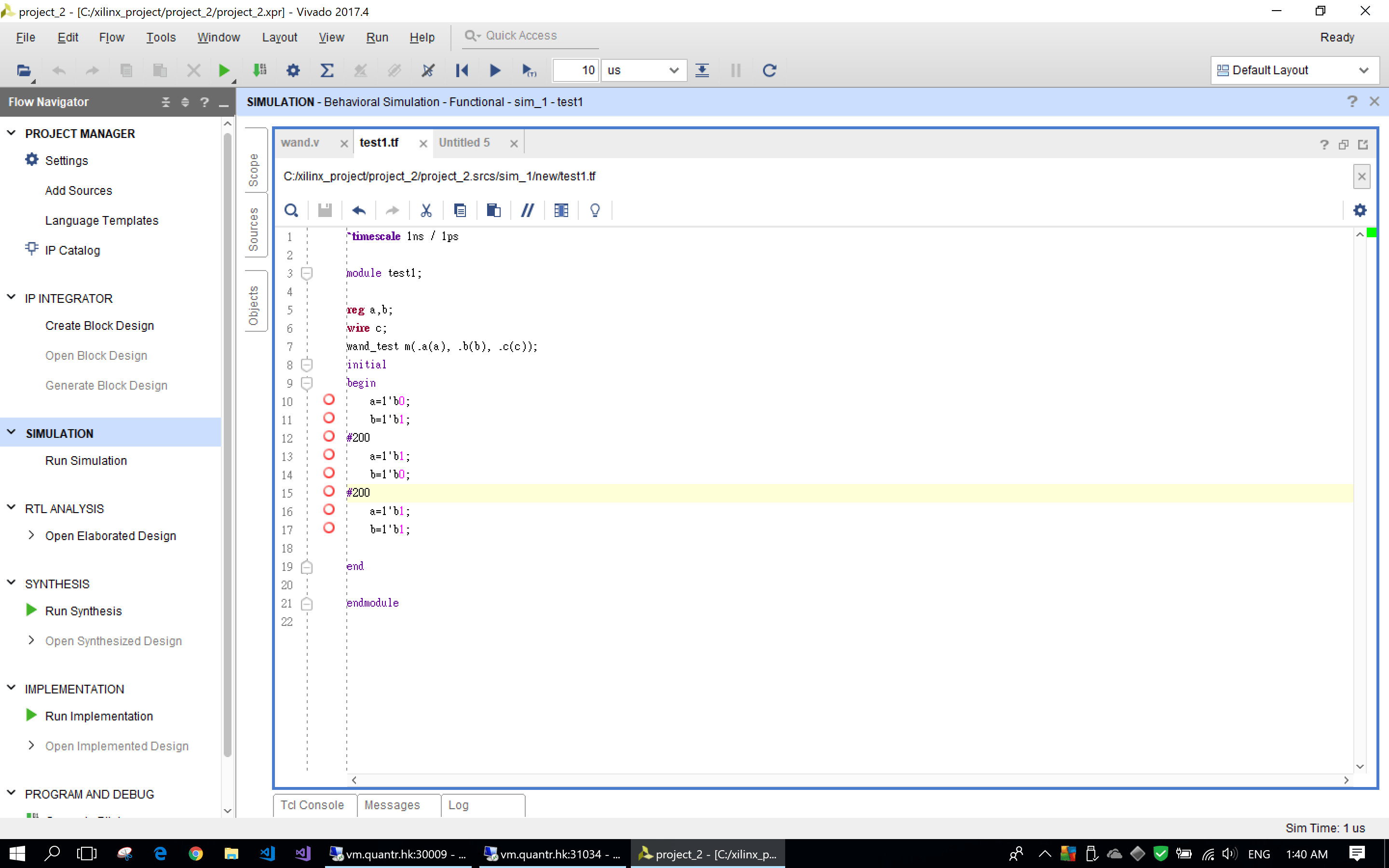 Can write simple test bench in vivado Kernel, Virus and Programming
