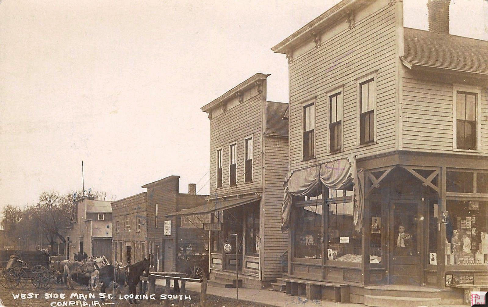 Main Street Postcard views of Towns in the State of Iowa
