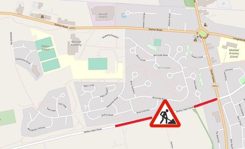 Mintlaw, Nether Aden Road Closure for 5 days. Peterhead Town Portal