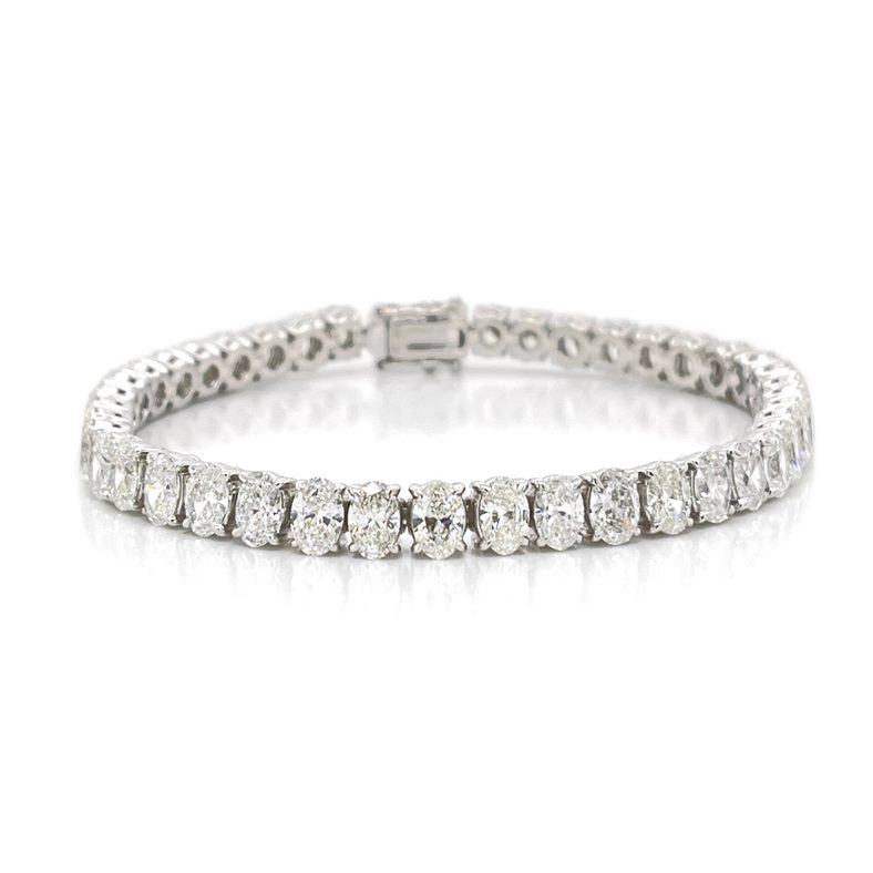 Oval Diamond Tennis Bracelet Los Angeles Peter Norman