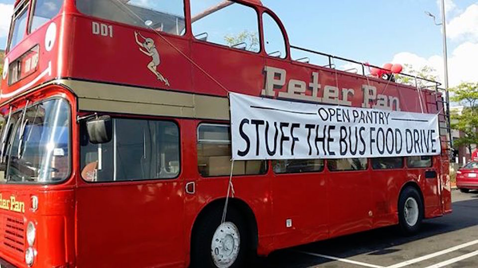 Stuff the Bus Food Drive Big Success Peter Pan Bus Lines