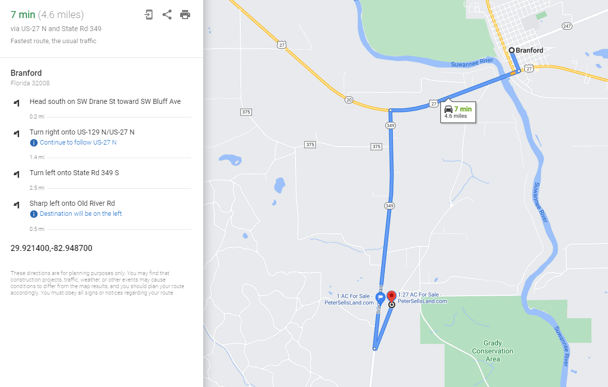 1.27 Acres Vacant Land in Branford, FL (Lafayette County