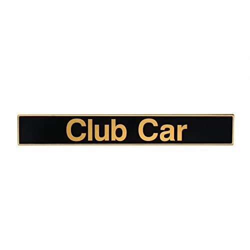 Club Car Name Plate, Black/Gold, Precedent 04+ Pete's Golf Carts