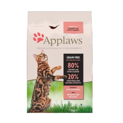 APPLAWS CAT DRY CHICKEN/SALMON 7.5KG PetEssentials