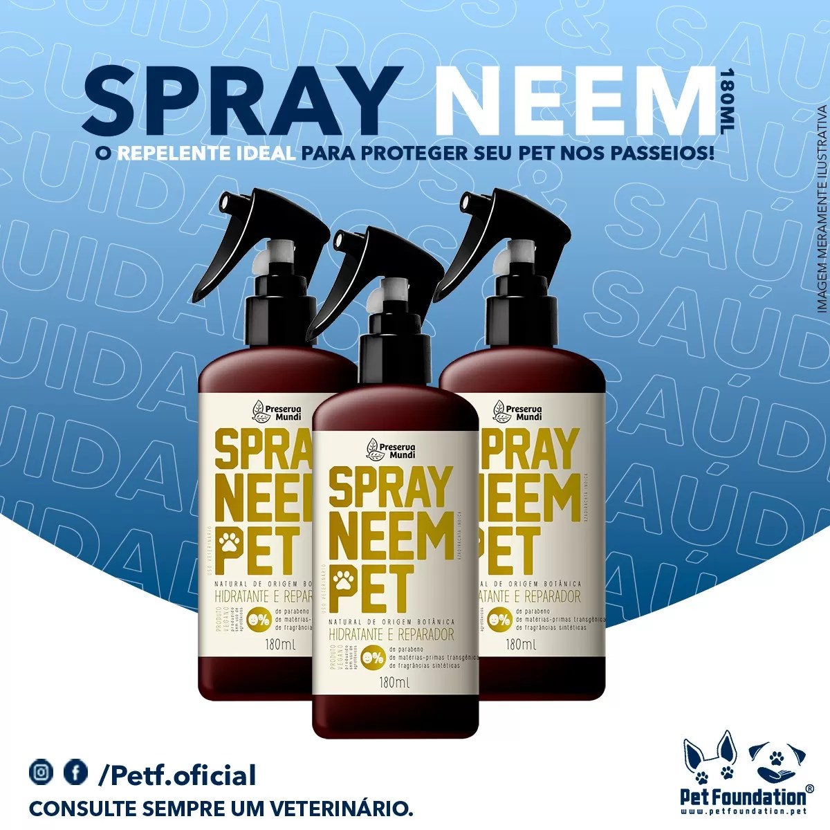 Spray Neem Pet Repelente 180ml Pet Foundation by Johny & Slinck