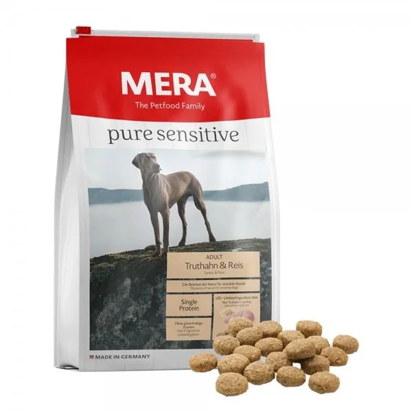 MERA PURE Sensitive Turkey & Rice Dog Food 12.5kg PetGeez Pet Products
