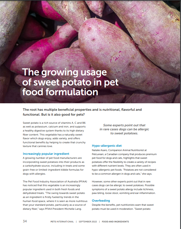 The growing use of sweet potato in pet food formulation Pet Journo