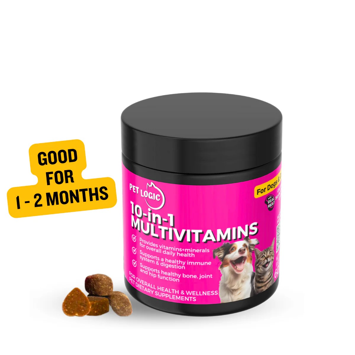 Pet Logic 10in1 Multivitamins 240g Dog & Cat Treats Supplement Pet V
