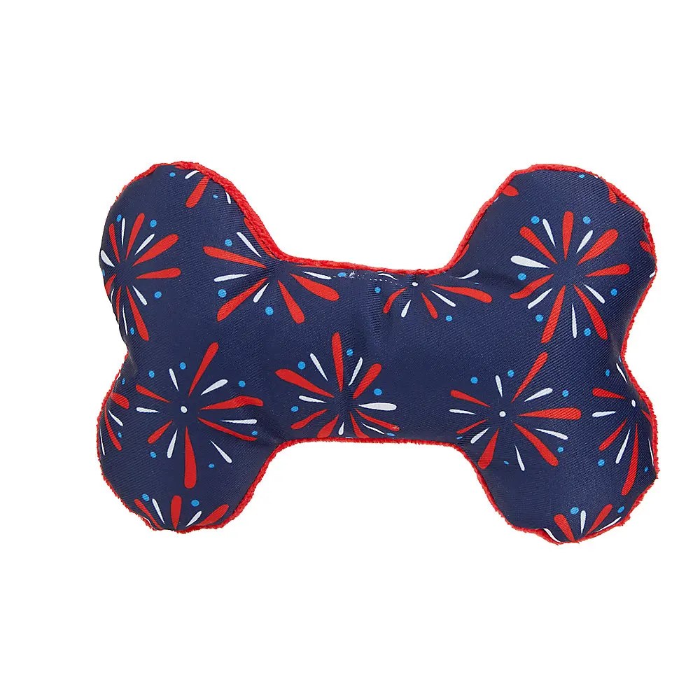 Top Paw® Americana Bone Dog Toy Plush, Squeaker PetMania