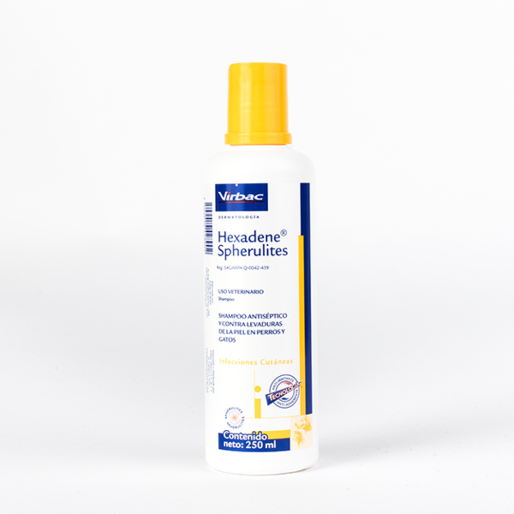 Hexadene Spherulites Shampoo Antiseptico Y Antimicotico 250ml Petmarket.do