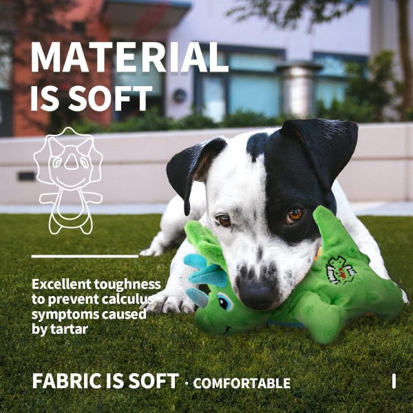 PetMaster AFP Dog Toy Mighty Rex Thomas The Mini Triceratops Pet