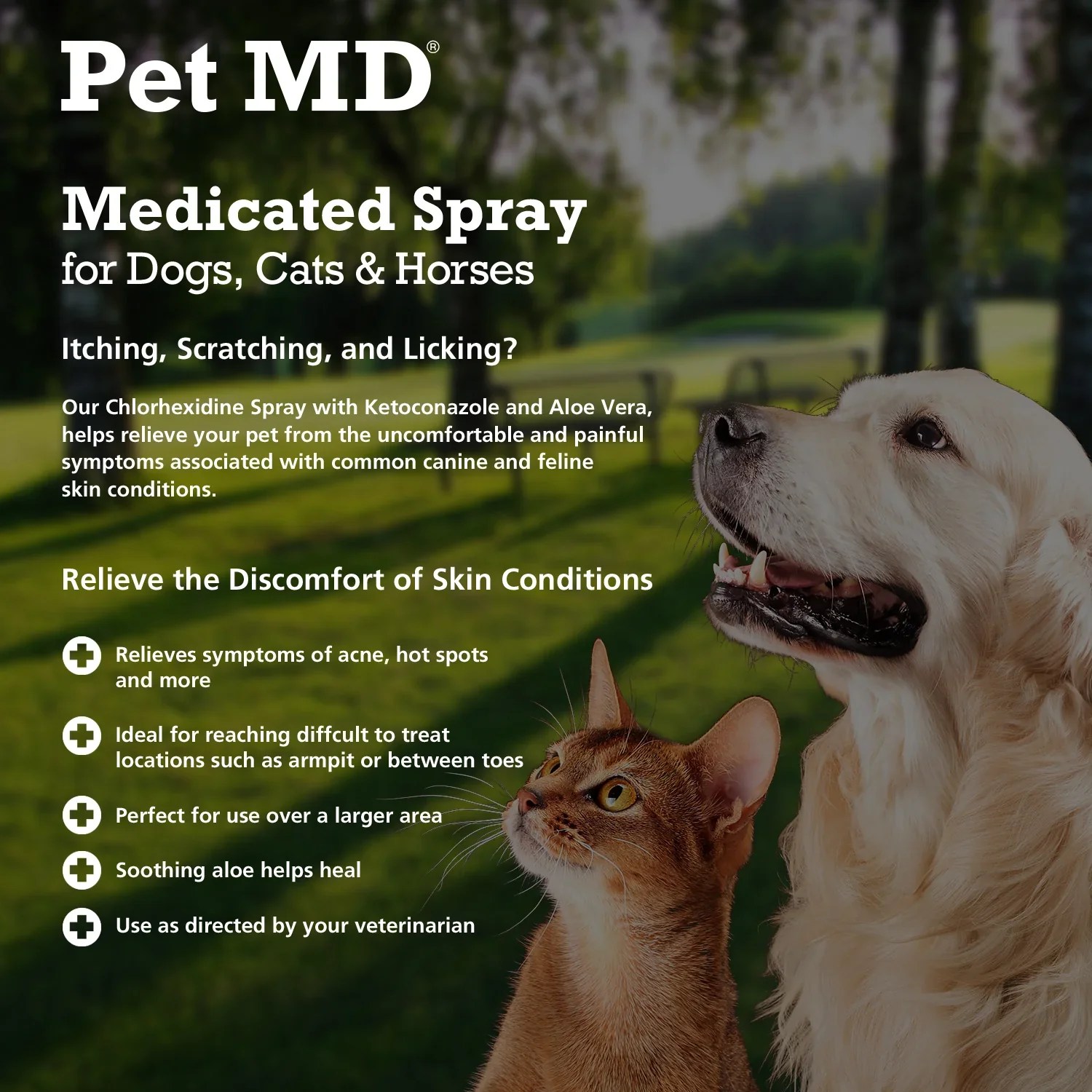 Antiseptic &amp; Antifungal Medicated Spray for Dogs, Cats and Horses 8