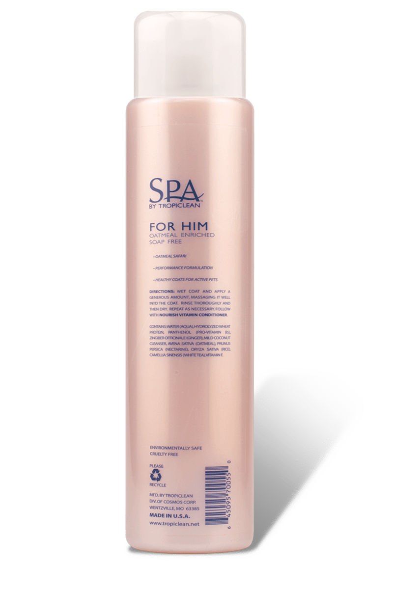 Spa For Him Shampoo for Pets TropiClean Pet Products for Dogs and Cats